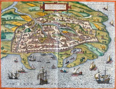 View of Alexandria, Egypt by Franz Hogenberg