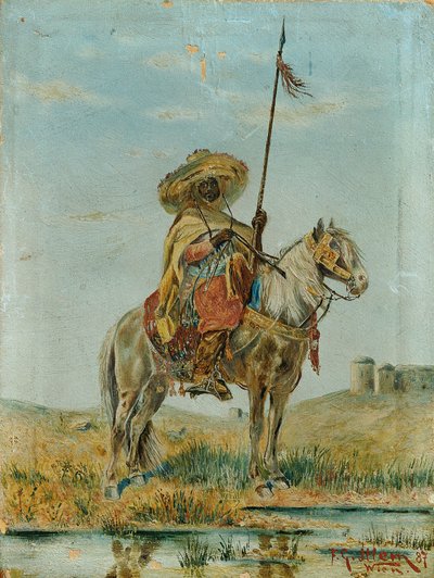 Mexican on Horseback by Franz Josef Georg Illem