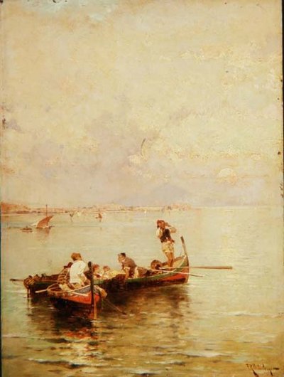 Lake Landscape by Franz Richard Unterberger