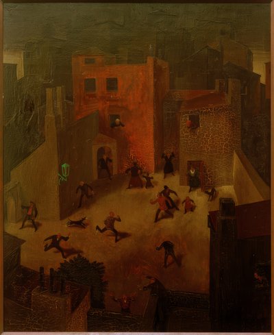 F. Sedlacek, Cityscape by Franz Sedlacek