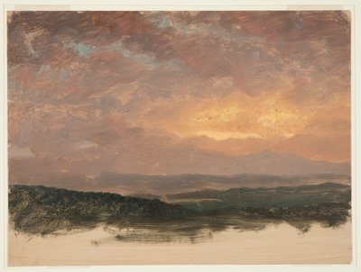 Drawing, Sunset over the Catskills, 1870-80 by Frederic Edwin Church