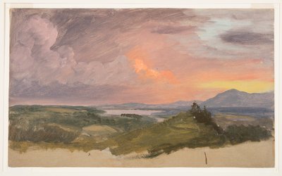 Sunset in the Hudson Valley by Frederic Edwin Church