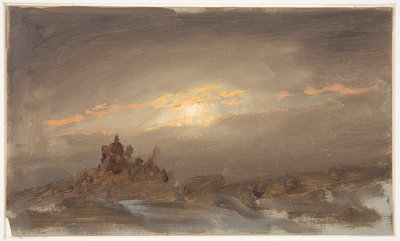 Winter Landscape at Moonlight by Frederic Edwin Church