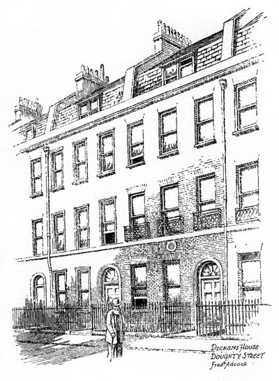 Dickens House, 48 Doughty Street, London, 1912 by Frederick Adcock