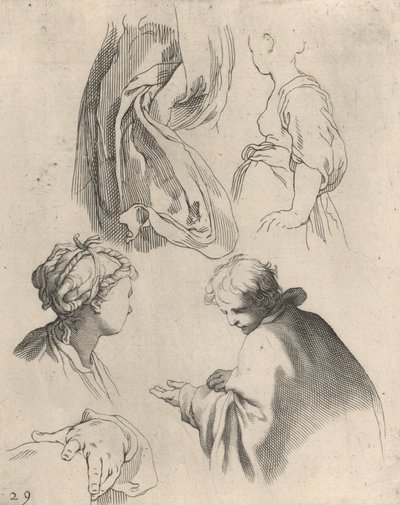 Figure Studies, from Drawing Book by Frederick Bloemaert