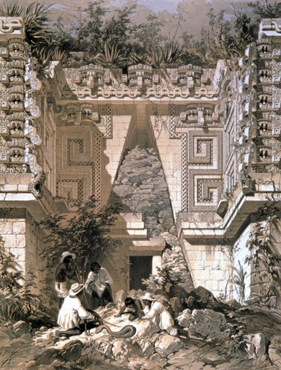 Gateway, Casa del Gobernador, Uxmal by Frederick Catherwood