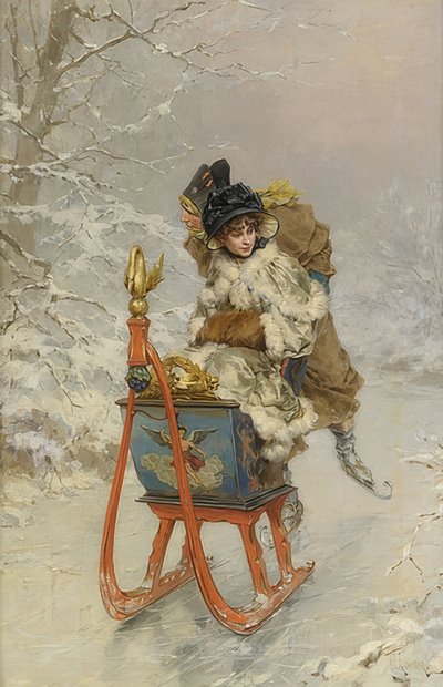 The Sleigh Ride by Frederik Hendrik Kaemmerer