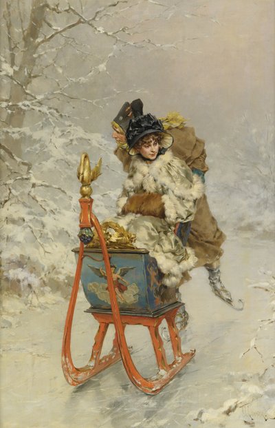 The Sleigh Ride by Frederik Hendrik Kaemmerer