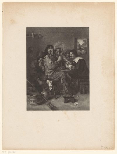 Tavern Interior with Smokers by Frederik Hendrik Weissenbruch