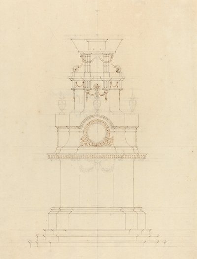 Design for a Catafalque by French 18th Century