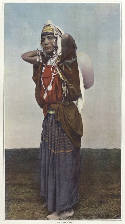 A Female Water Carrier in Tunisia by French Photographer