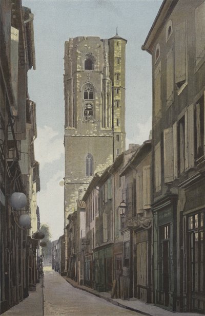 Carcassonne Lower Town, Saint-Vincent Church, Bell Tower by French Photographer