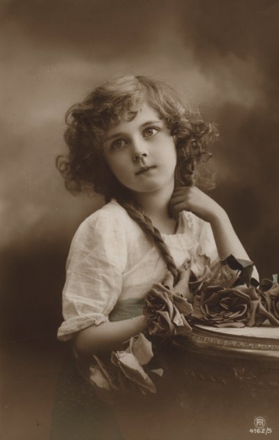 Cute girl with roses by French Photographer