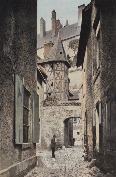 Gien, Street Leading to the Castle by French Photographer