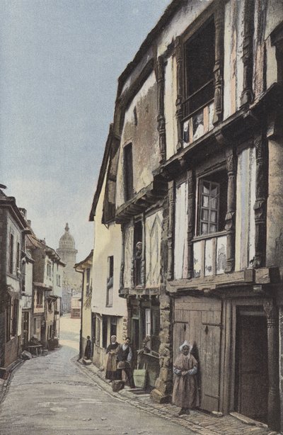 Lamballe, Street Leading to the Church by French Photographer