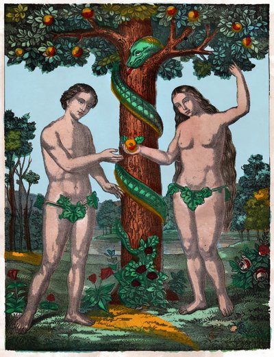 Adam and Eve by French School