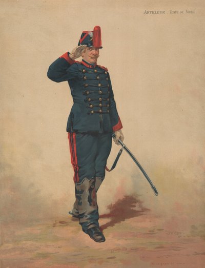 Artilleryman, Outing Uniform by French School