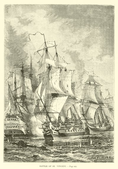 Battle of St Vincent by French School