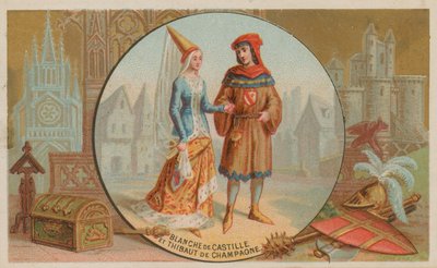 Blanche of Castille and Thibaut of Champagne by French School