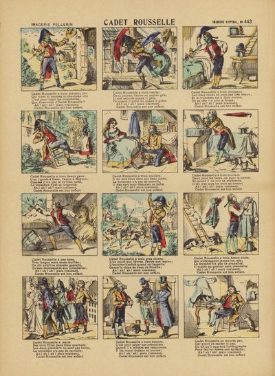 Cartoon Strip of Cadet Rouselle by French School