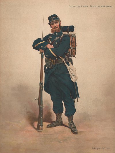 Foot Chasseur, Campaign Uniform by French School