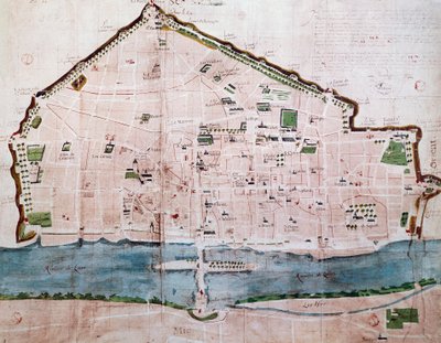 City map of Orleans, France by French School