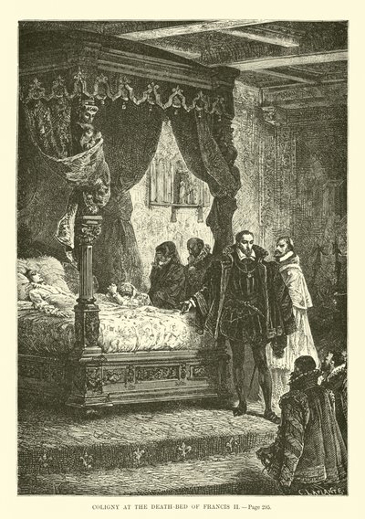 Coligny at the Death-Bed of Francis II by French School