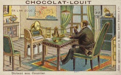 Dictating a Letter into a Telegraphic Machine by French School