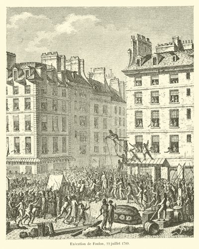 Execution of Foulon, July 22, 1789 by French School