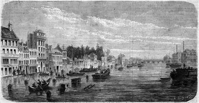 Flood in Paris by French School