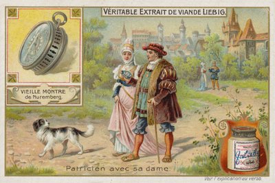 French Meat Extract (Bouillon), Courting Couple by French School