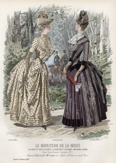 French fashion plate, late 19th century by French School