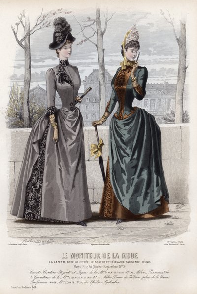 French fashion plate, late 19th century by French School