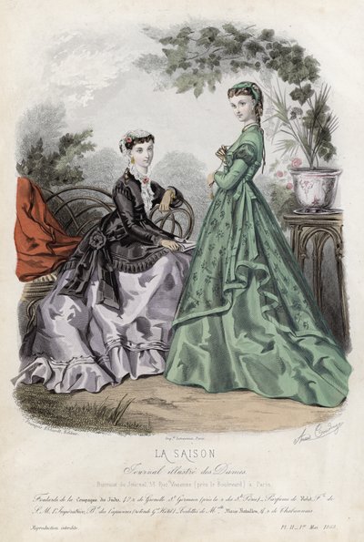 French fashion plate, late 19th century by French School