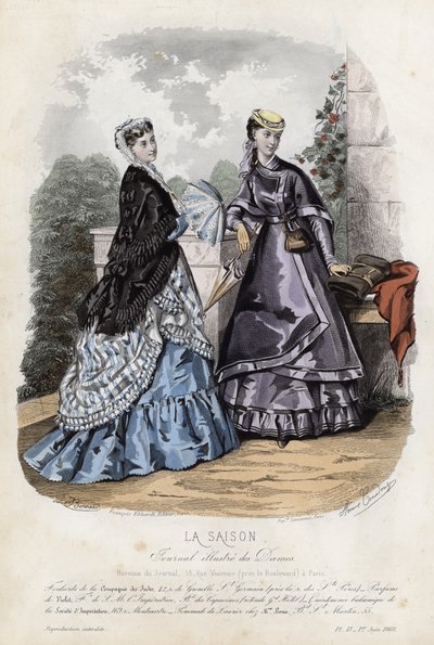 French fashion plate, late 19th century by French School