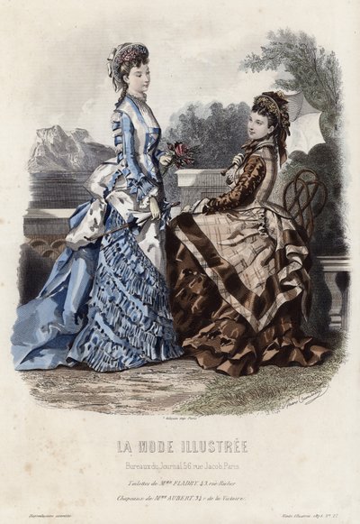 French fashion plate, late 19th century by French School