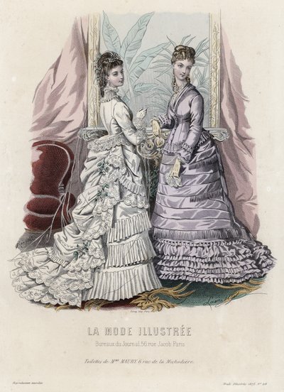 French fashion plate, late 19th century by French School