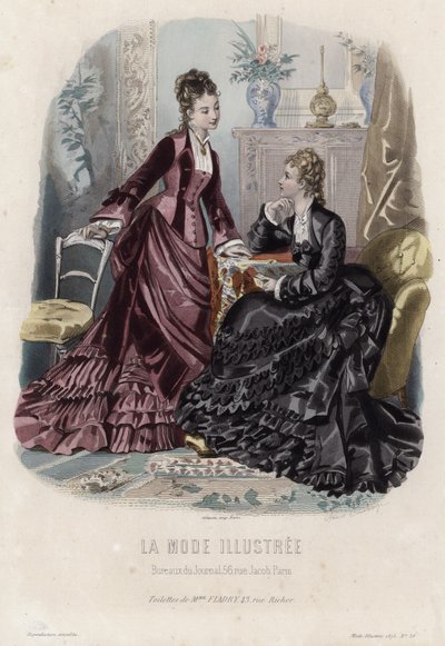 French fashion plate, late 19th century by French School