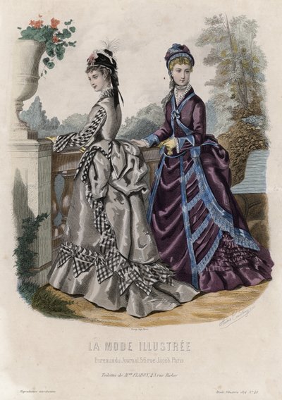 French fashion plate, late 19th century by French School