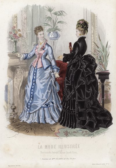 French fashion plate, late 19th century by French School