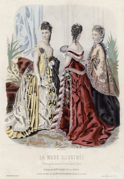 French fashion plate, late 19th century by French School