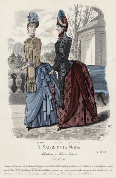 French fashion plate, late 19th century by French School