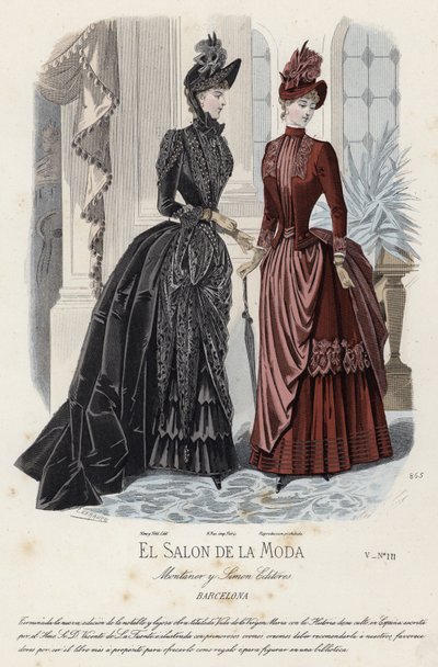 French fashion plate, late 19th century by French School