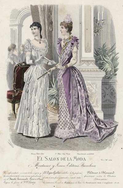 French fashion plate, late 19th century by French School