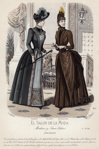 French fashion plate, late 19th century by French School