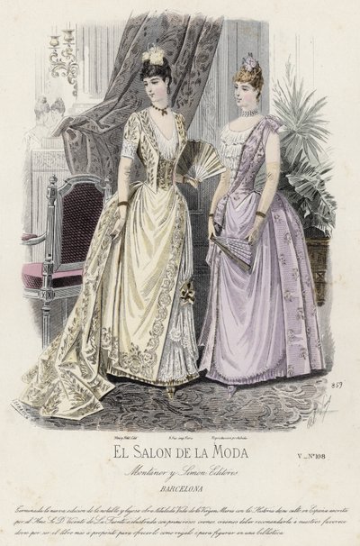 French fashion plate, late 19th century by French School