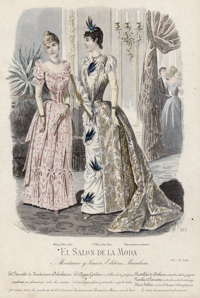 French fashion plate, late 19th century by French School