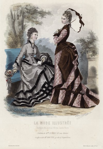 French fashion plate, late 19th century by French School