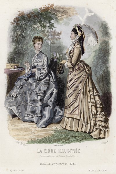 French fashion plate, late 19th century by French School