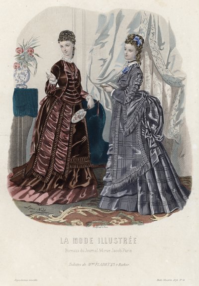 French fashion plate, late 19th century by French School